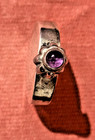 Vtg Taxco Mexico Sterling Silver  980 Amethyst Mini Perfume Snuff Bottle