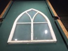 Antique Vtg Arched Wooden Arched Window 41 1 4 X 28 7 8 X 1 7 8    Church