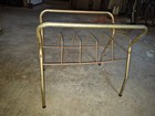 Vintage 60 s Mid Century Modern Gold Wire Rack Music Stand Vinyl Record Lp s