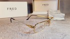 Fred  Demi Lune Vintage Eyeglasses 24k Gold Filled Gold Plated Luxury Eyewear Ma