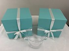 Lon 2 Tiffany   Co  Crystal Ice Bucket With Scroll Handles  hungary  Vintage
