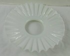 Petticoat Milk Glass Shade Antique White Opal Glass Ruffled Oil Lamp Victorian