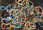    vintage-modern Jewelry 1lb Lot  Wear Gold silver Tone Beaded  Stone Mystery Bag