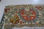 Antique Central Asian Or Middle Eastern Hand Embroidered Suzani Fragment 13 x40 