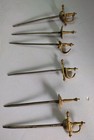 Vintage Toledo Spain Brass 6 Mini Sword Cocktail Picks Appetizer Decor