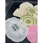 Set Of 12 Vintage Doilies Hot Pads Crochet Cotton 