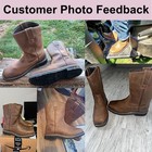 Nortiv 8 Men Steel Toe Boots Waterproof Pull On Western Cowboy Wellington Boots