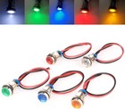 5pcs 10mm Ac dc 12-24v Led Metal Indicator Light Waterproof Signal Lamp Pilot Da