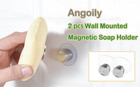Magnetic Soap Holder Wall Mounted 2pcs Stainl Steel Shower