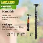 Pack Of 50  14 X 6  Wood Structural Lag Screws Black Coated Torx star Drive H   
