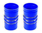 2 Of Silicone Blue Hump Hose Pair Charge Air Cooler   Clamps Set 3 1 2  X 6 3 8 