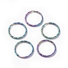 Stainless Steel Rainbow Split Key Rings 25mm   1  Hammered Iridescent 
