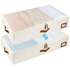  Under Bed Storage Containers  Bedroom Storage And 2-pack  33x17  Off-white