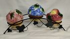 Jam Jelly Fruit Jars Condiment Set W Green Wire   Ivy Basket Stand For Your Home