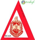 Delta Sigma Theta Twill Iron-on Patch Set  red - 4  Ea  
