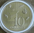 1974 Trinidad   Tobago 10 Dollars Large Silver Proof Coin Pristine Franklin Mint