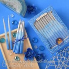 Ner Mitzvah Hanukkah Menorah Candles 45 Count Blue Silver Dripless Kosher 5 16 