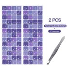 2pack Korean Keyboard Stickers  Korean-english Keyboard Sticker On Purple Bac   