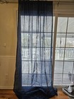 Pottery Barn Blue Linen Curtain Single Panel 50x108 