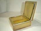 Vintage Trinket Box 3 5  Jewelry Hinged Stone Floral Design 