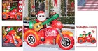 7 0 Ft Christmas Inflatable Santa Claus With Motorcycle  Blow Up Santa Yard D   