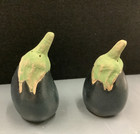 Patricia Garrett Style  Eggplant  Aubergine Salt   Pepper Shakers Ds17