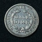 1853 Silver Seated Liberty Half Dime Philadelphia Mint Extremely Fine Condition