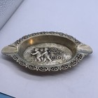 Antique 800 Repousee Silver Cherubs Ashtray