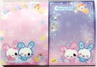 Q-lia Magical Candy Twins Mini Memo Pad 70 Animal Rabbit Kids 2025 Made In Japan
