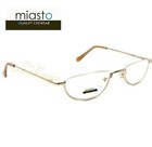 Miasto Semi Rimless Metal Oval Moon 1 2 Half Frame Reader Reading Glasses Specs