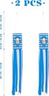 2pc Yard Party Decor Oktoberfest Wind Sock With Beer Stein  Color Blue white