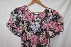 Vintage Alison J Floral 100  Cotton Cottage Dress Size 10  small   Made In Usa