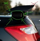 Dapped 06-11 Civic Si 2dr Coupe Spoiler Riser Brackets Jdm Usdm Honda Fg2 Cf