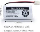 Vtech Bt162342 bt262342 2 4v Ni-mh Battery Pack For Cordless Phone  2 Pack 