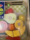 Melissa   Doug Wooden Play Food Kitchen - Fruit Cutting Set - New Sealed