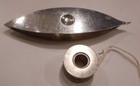 Vintage Tatting Shuttle Metal Detach A Spool  Lace Making Tool 3  Long Hook Tip