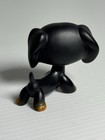 Littlest Pet Shop Black And Brown Dachshund Dog  325 Blue Eyes
