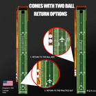 Indoor Golf Putting Mat W  Auto Ball Return Wrinkle-free Green For Home Office