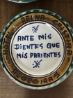 Spanish Hotel Reina Cristina Plates Trinket Vintage Pottery Folk Art Proverb