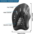 Houson 1 Pair Swim Paddle Hand Exercise Training Adjustable Black