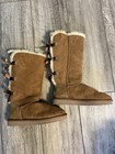 Ugg Women s Bailey Bow Tall Ii  Chestnut Waterproof Suede Wool Boot Sz 8