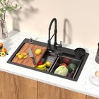 Stainless Steel Black Drop-in Kitchen Bar Sink 27   18  In Top-mount Single Bowl
