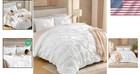 Down Alternative Queen Comforter Set - Soft Pinch Pleat Design For All Seasons