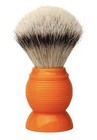Gbs Silver Tip Badger Hair Tuxedo Beehive 26mm Shaving Brush Orange Resin