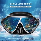 Anti-fog Diving Mask For Adults - Metallic Swim Goggles For Snorkeling   Scuba