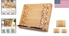 Large Adjustable Bamboo Book Stand For Hands-free Reading - Modern Design
