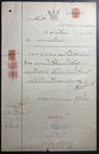 Set Of 2 Thailand Legal Documents Covers Revenue Tax Stamps 1900s