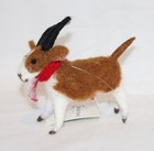 Holiday Goat Red Scarf Felt Critter Ornament Christmas Holiday Farm House Decor