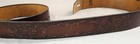 Vintage Tooled Leather Western Belt Floral Design Size 38 Brown