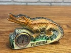 Vintage Florida Alligator Novelty Ceramic Souvenir Figurine Thermometer
